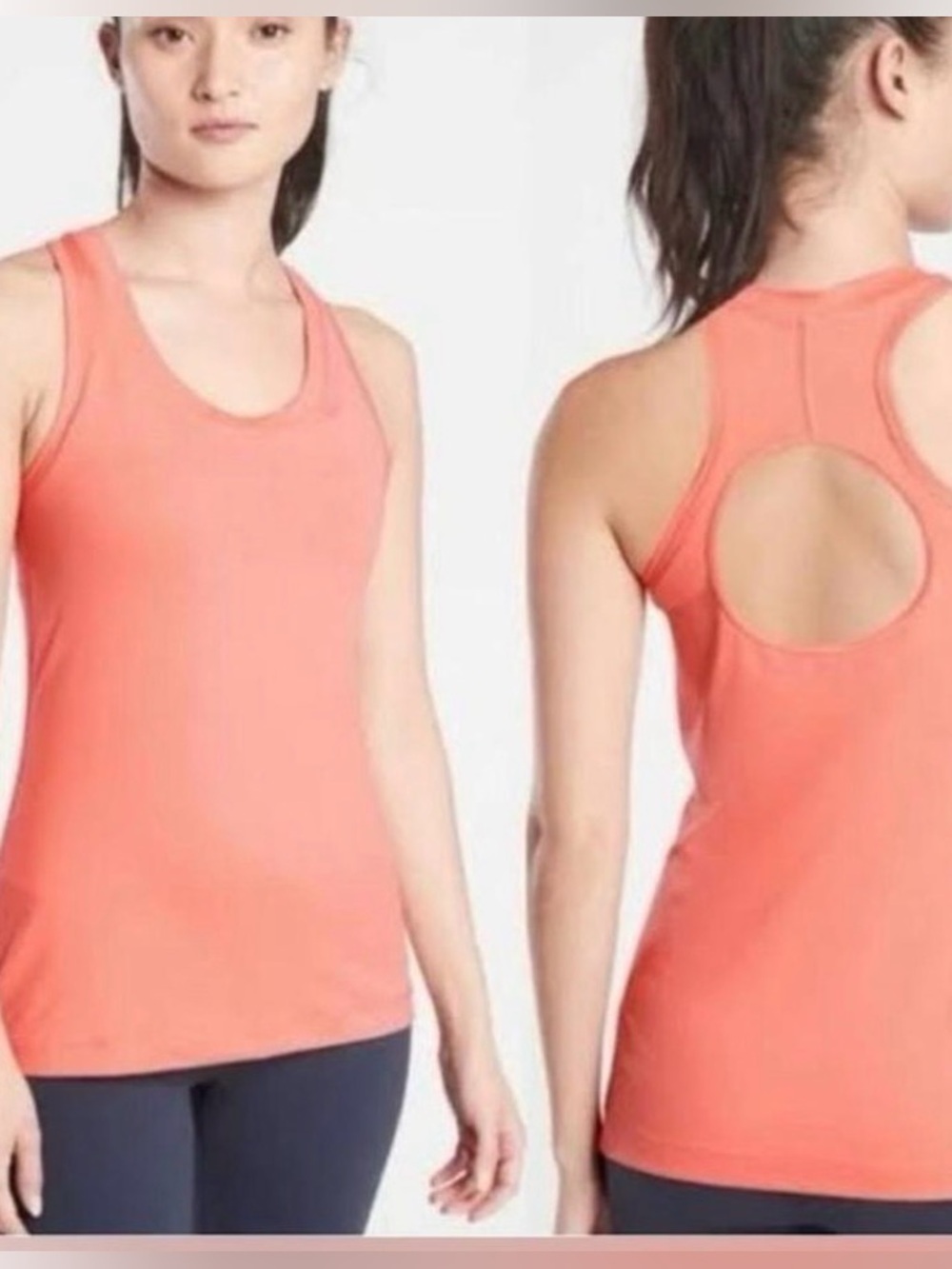 Athleta Women's Orange Racerback Tank Top EXCELLENT CONDITION